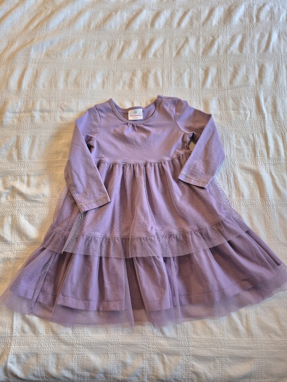 Hanna Andersson girls size 100 or 4 lavender with tulle with shimmer VVGUC